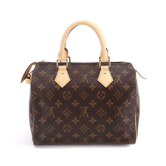 Louis Vuitton Monogram Speedy 25 Brown Gold Hardware - Picture 1 of 9